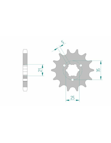 AFAM Steel Standard Front Sprocket 22502 - 530