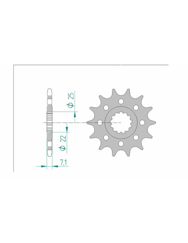 AFAM Steel Standard Front Sprocket 24511 - 520