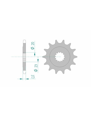 AFAM Steel Standard Front Sprocket 22401 - 520