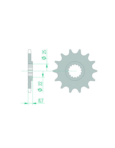 AFAM Steel Self-Cleaning Front Sprocket 73301 - 520