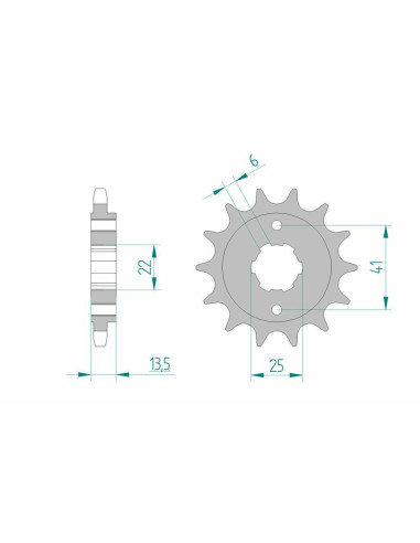 Pignon AFAM acier standard 20506 - 525