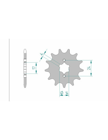 AFAM Steel Standard Front Sprocket 49102 - 420