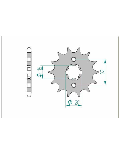 AFAM Steel Standard Front Sprocket 21208 - 428