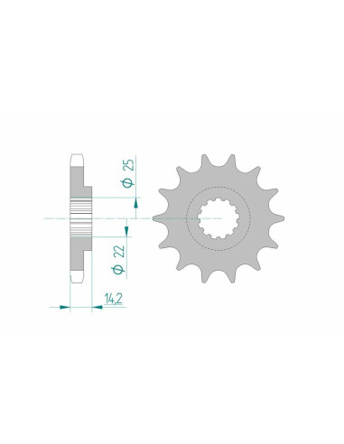 Pignon AFAM acier standard 22601 - 630