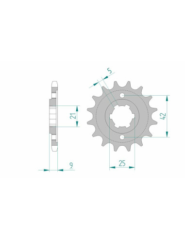 AFAM Steel Standard Front Sprocket 21304 - 428