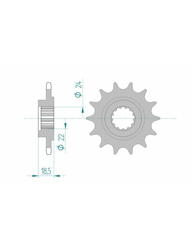 Pignon AFAM acier standard 24603 - 520