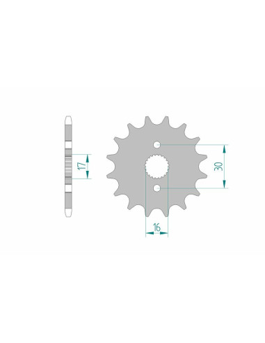 AFAM Steel Self-Cleaning Front Sprocket 20105 - 520