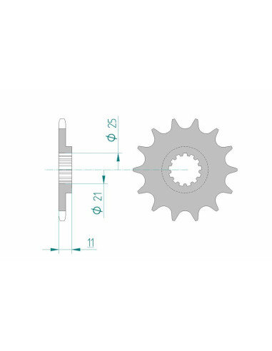 Pignon AFAM acier standard 64500 - 520