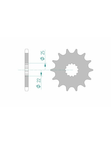 Pignon AFAM acier standard 28401 - 525