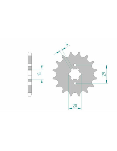 AFAM Steel Standard Front Sprocket 21207 - 428