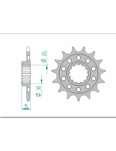 AFAM Steel Standard Front Sprocket 166801 - 520