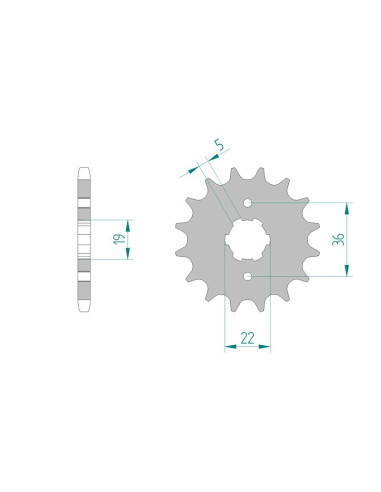 AFAM Steel Standard Front Sprocket 21305 - 428