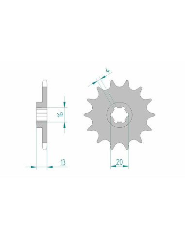 AFAM Steel Standard Front Sprocket 94214 - 520