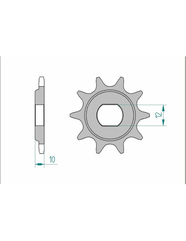 AFAM Steel Standard Front Sprocket 94122 - 415