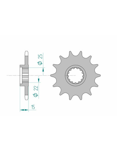 AFAM Steel Standard Front Sprocket 24510 - 520