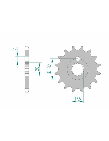 Pignon AFAM acier standard 85200 - 428