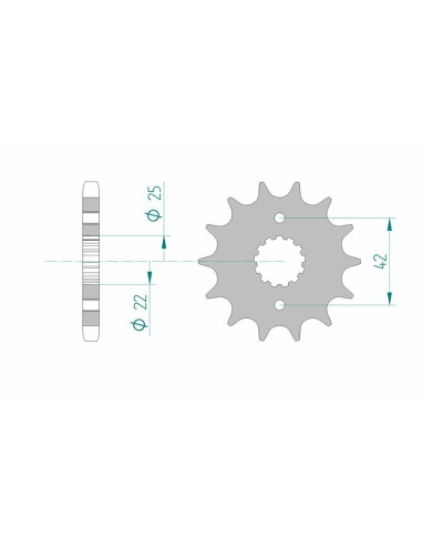 AFAM Steel Standard Front Sprocket 24500 - 530