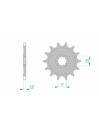 AFAM Steel Self-Cleaning Front Sprocket 24304 - 520