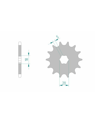 AFAM Steel Standard Front Sprocket 94305 - 520