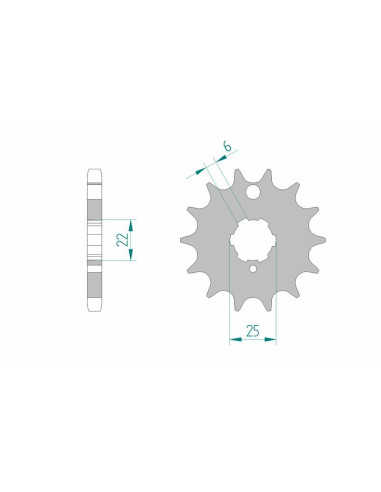 AFAM Steel Standard Front Sprocket 24401 - 530