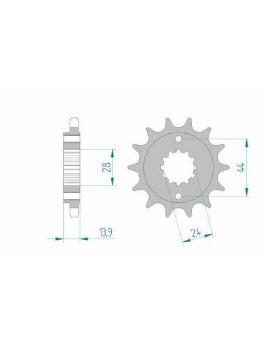 AFAM Steel Standard Front Sprocket 20606 - 525