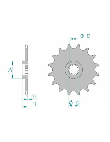 Pignon AFAM acier standard 94100 - 415