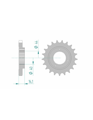 Pignon AFAM acier standard 94602 - 530