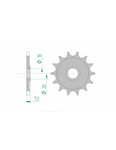 AFAM Steel Self-Cleaning Front Sprocket 20206 - 520