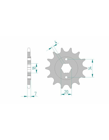 AFAM Steel Standard Front Sprocket 20202 - 520