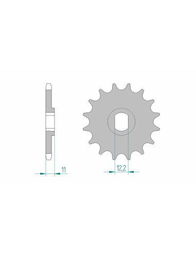 AFAM Steel Standard Front Sprocket 55201 - 428