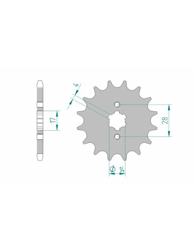 AFAM Steel Standard Front Sprocket 49200 - 428