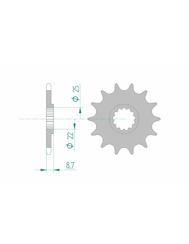 AFAM Steel Standard Front Sprocket 22505 - 520