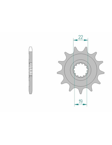 Pignon AFAM acier standard 64305 - 520