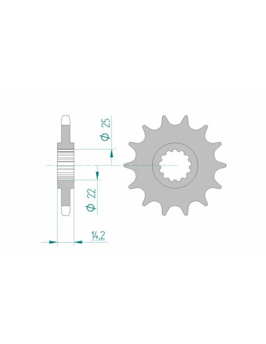 AFAM Steel Standard Front Sprocket 24602 - 525