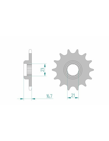 AFAM Steel Standard Front Sprocket 21506 - 520