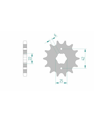 AFAM Steel Standard Front Sprocket 20400 - 530