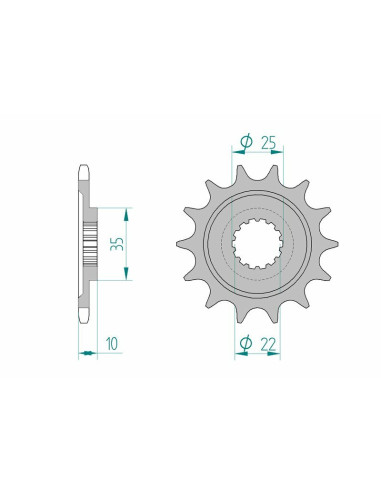 AFAM Steel Standard Front Sprocket 94604 - 520