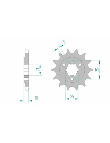 AFAM Steel Standard Front Sprocket 22602 - 525