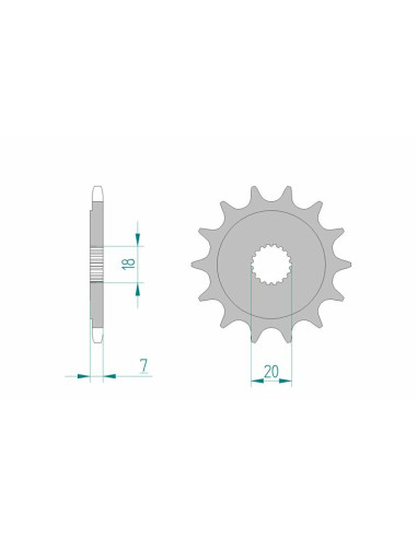 Pignon AFAM acier standard 22202 - 520