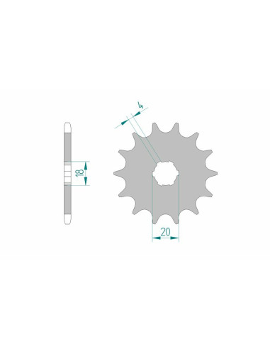 AFAM Steel Standard Front Sprocket 20303 - 520