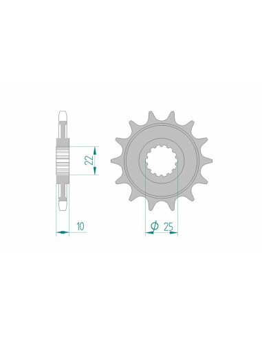 AFAM Steel Standard Front Sprocket 94312 - 520