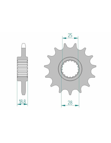 AFAM Steel Standard Front Sprocket 61801 - 525