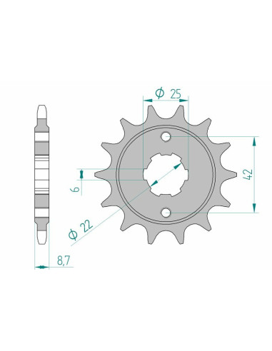 AFAM Steel Standard Front Sprocket 20401 - 520