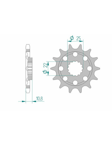 AFAM Steel Standard Front Sprocket 94807 - 525