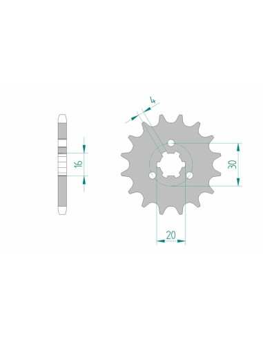 AFAM Steel Standard Front Sprocket 33200 - 428