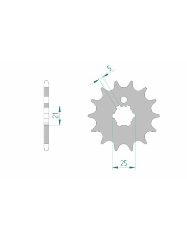 AFAM Steel Standard Front Sprocket 24300 - 520