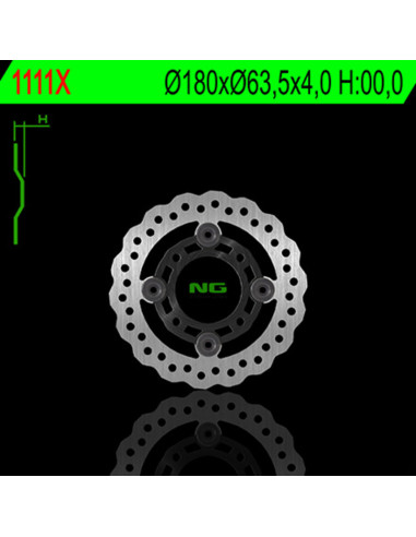 Disque de frein NG BRAKES pétale flottant - 1111X