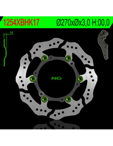 Disque de frein NG BRAKES pétale flottant - 1254XBH