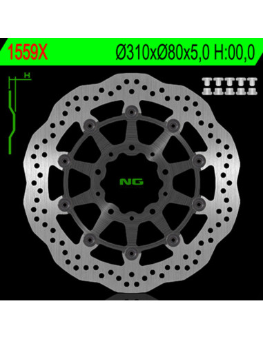 NG BRAKES Petal Brake Disc - 1559X