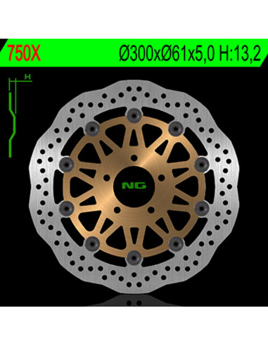 Disque de frein NG BRAKES pétale flottant - 750X